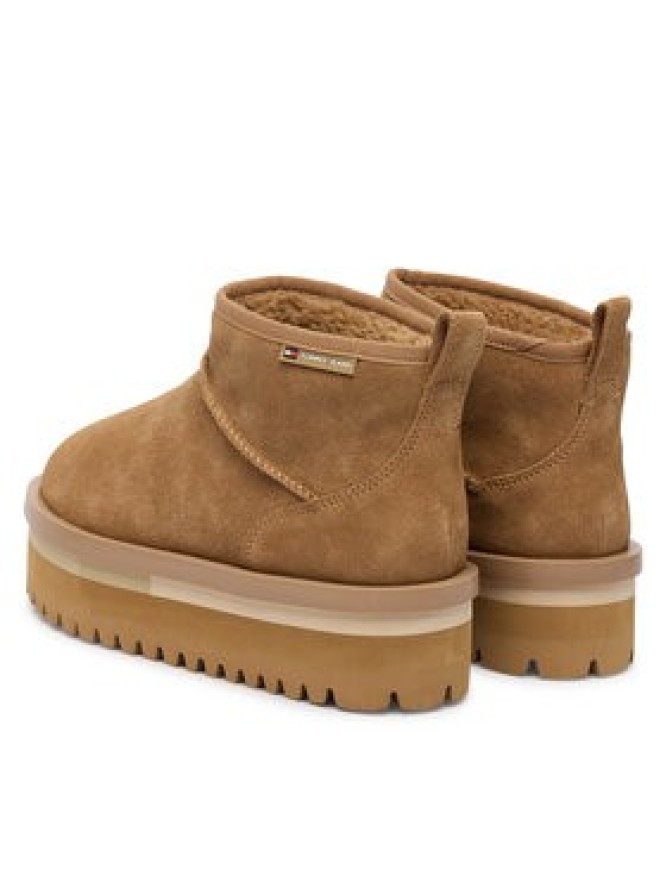 Tommy Jeans Śniegowce Tjw Flatform Snow Boot Suede EN0EN02841 Brązowy