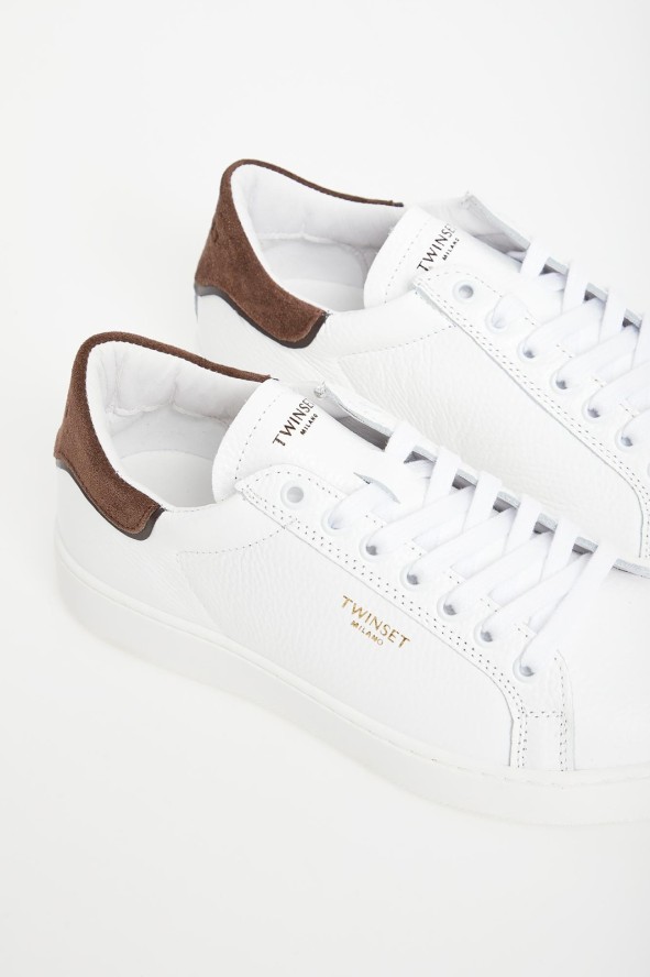 Sneakersy damskie skórzane TWINSET