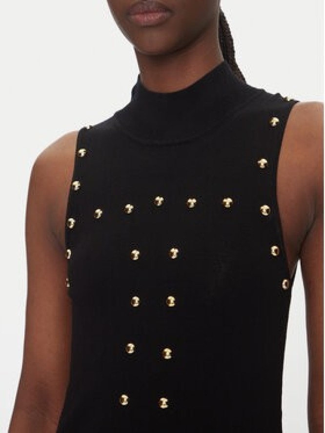 LOLA CASADEMUNT Sukienka dzianinowa LS2516004 Czarny Regular Fit