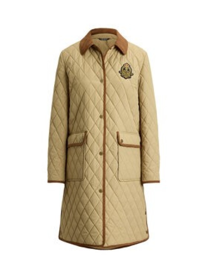 LAUREN RALPH LAUREN Kurtka przejściowa Crested 3/4 Quilt 297P18059002 Beżowy Regular Fit
