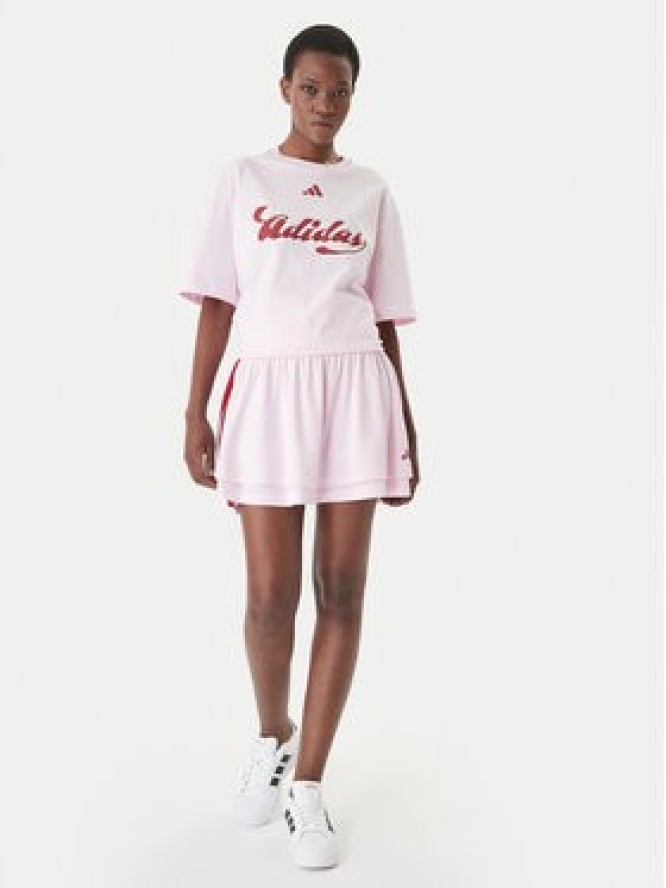 adidas T-Shirt House Of Tiro Graphic KB7169 Różowy Oversize