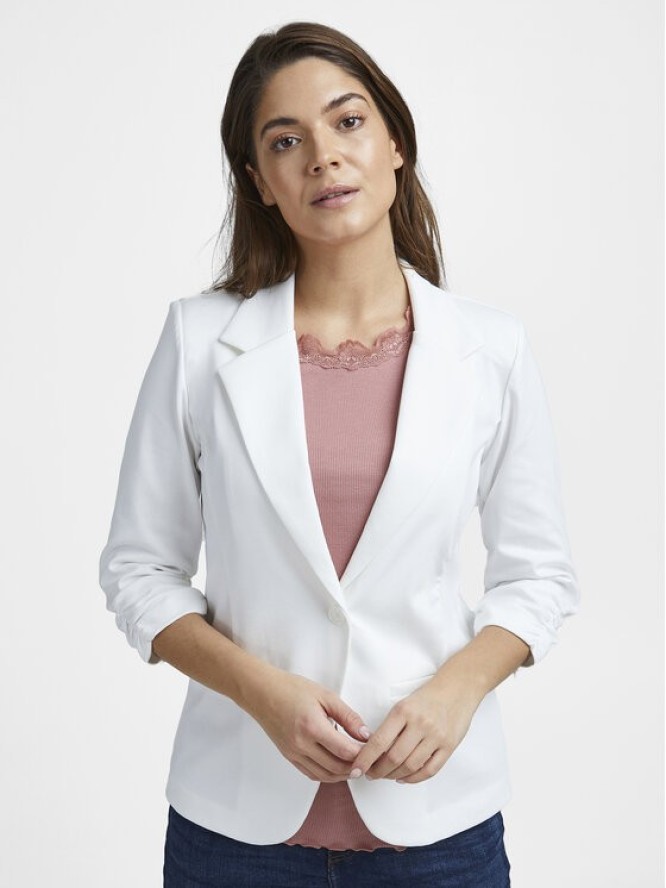 Fransa Marynarka 20604689 Biały Regular Fit