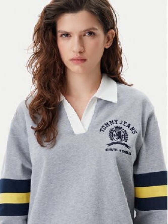 Tommy Jeans Bluza Varsity DW0DW20312 Szary Relaxed Fit