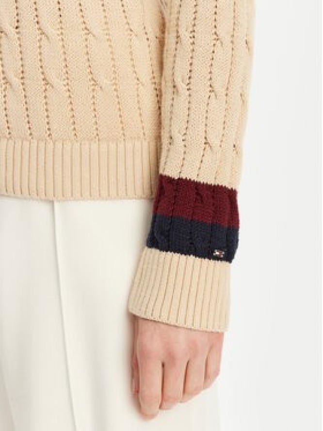 Tommy Hilfiger Sweter Varsity WW0WW43972 Beżowy Regular Fit