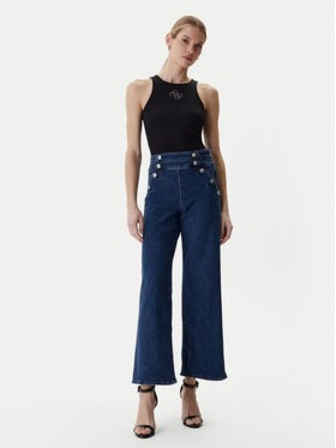 Guess Jeansy W6RA3R D0910 Granatowy Wide Leg