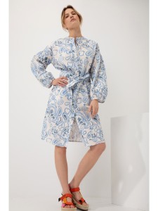 Josephine & Co Sukienka "Geike" w kolorze niebiesko-białym rozmiar: 40