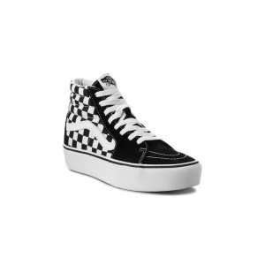 Buty Vans Checkerboard SK8-Hi Platform 2.0 Biały/Czarny
