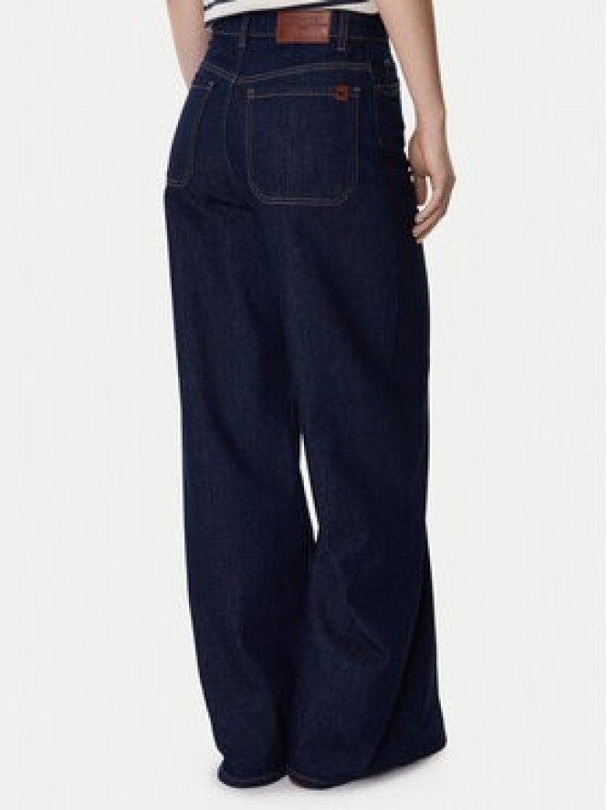 Weekend Max Mara Jeansy Vega 2615181041 Granatowy Wide Leg