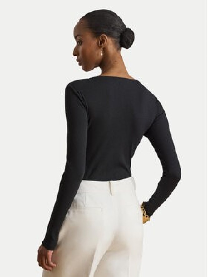 LAUREN RALPH LAUREN Bluzka 200980145005 Czarny Slim Fit