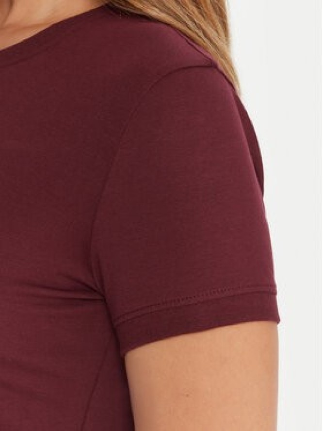 Guess T-Shirt W2YI44 J1314 Bordowy Regular Fit