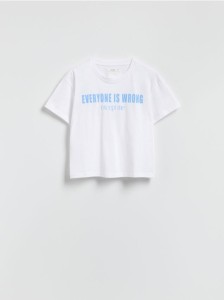 T-shirt z nadrukiem - kremowy