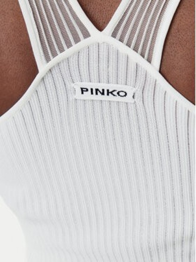 PINKO Sukienka dzianinowa 104802 A2GJ Biały Regular Fit