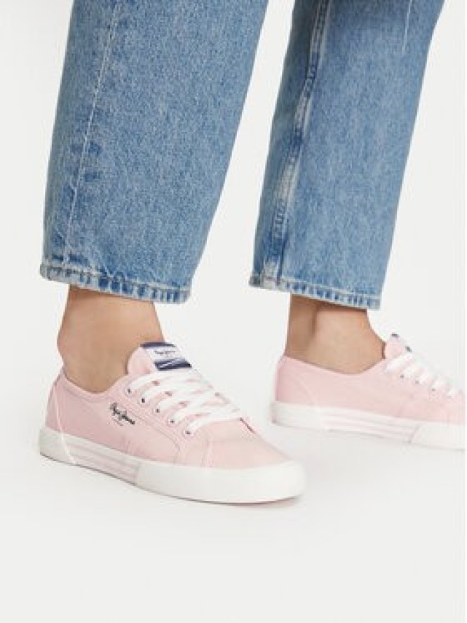 Pepe Jeans Tenisówki Brady W Basic PLS31287 Różowy