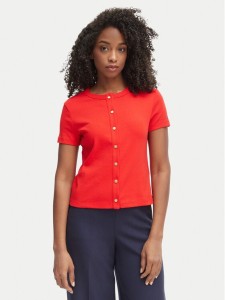 Tommy Hilfiger Bluzka WW0WW48709 Czerwony Slim Fit