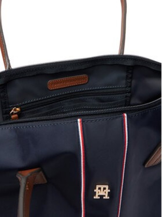 Tommy Hilfiger Torebka Popette Tote Corp AW0AW17706 Granatowy