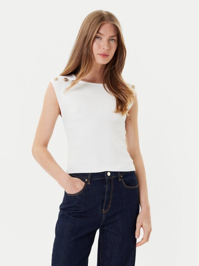 Guess Bluzka W5YR12 Z0130 Biały Regular Fit