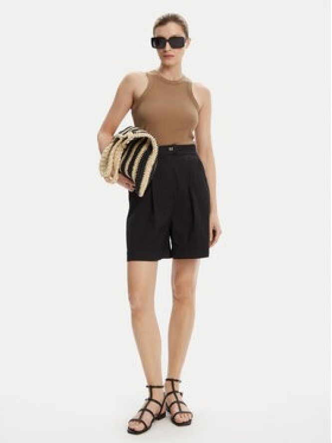 Max Mara Beachwear Bermudy Sultano 2516141019 Czarny Relaxed Fit