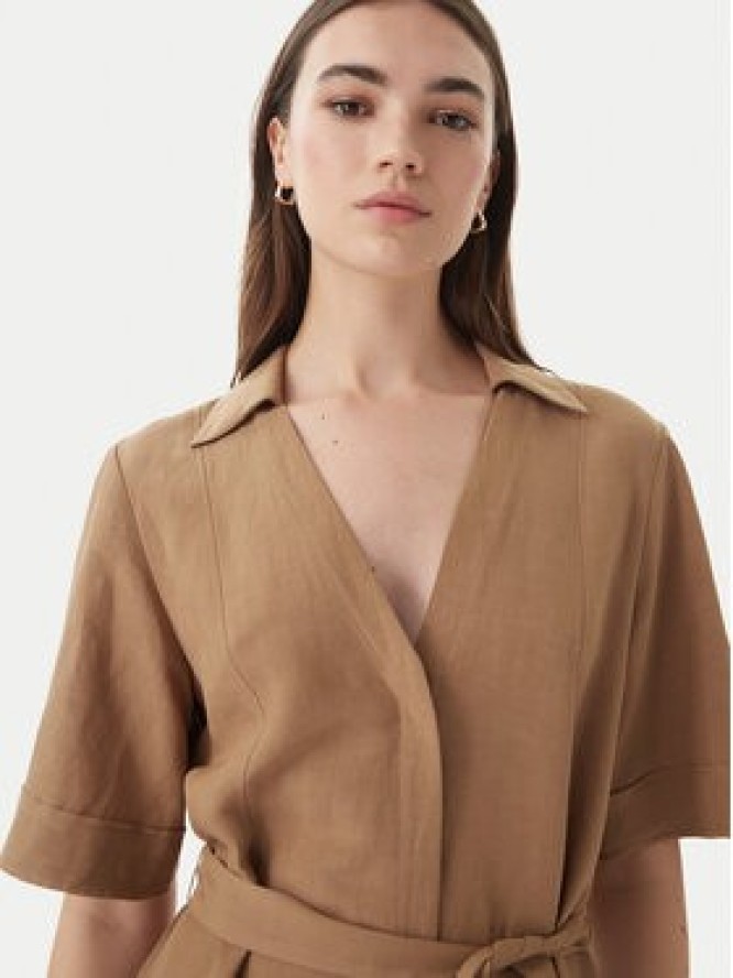 Marella Sukienka koszulowa Detto 2615221082 Brązowy Regular Fit