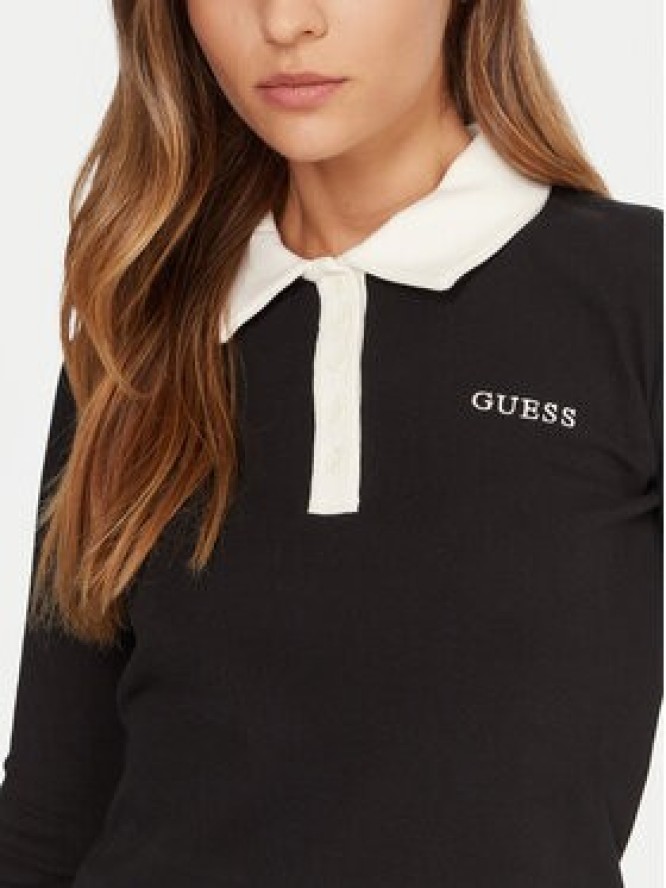 Guess Polo V5BP12 K1891 Czarny Regular Fit