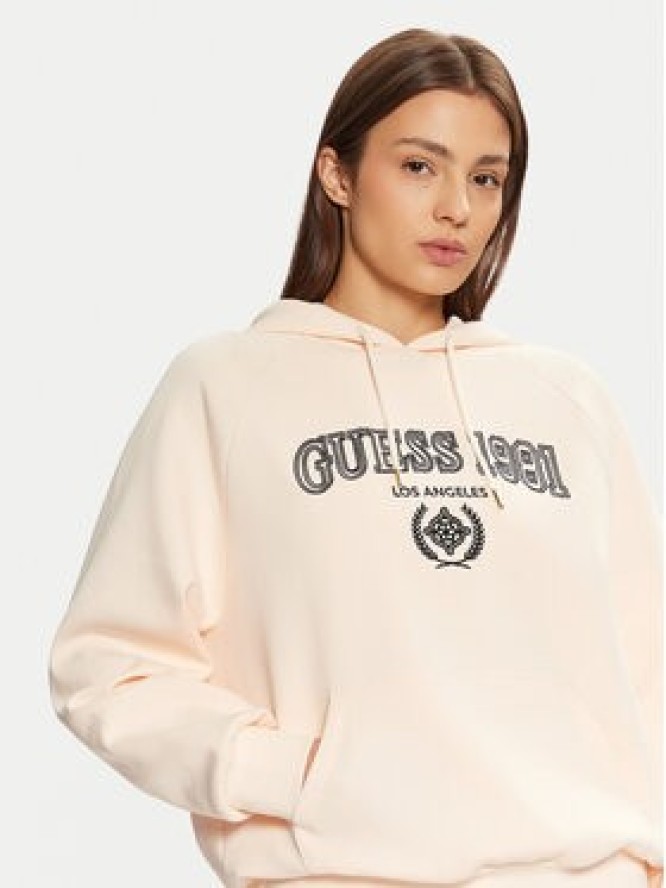 Guess Bluza V5RQ02 KCLD1 Écru Regular Fit