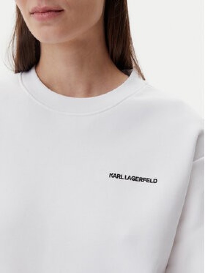KARL LAGERFELD Bluza A1W20076 Biały Relaxed Fit