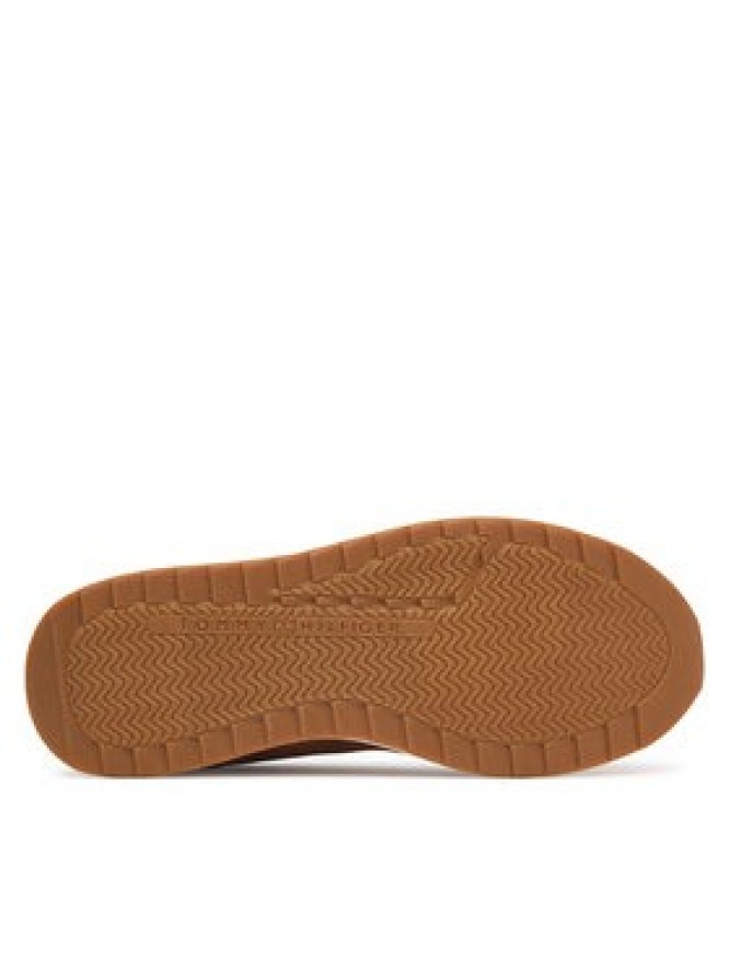 Tommy Hilfiger Sneakersy Th Runner Suede Monogram FW0FW09620 Brązowy