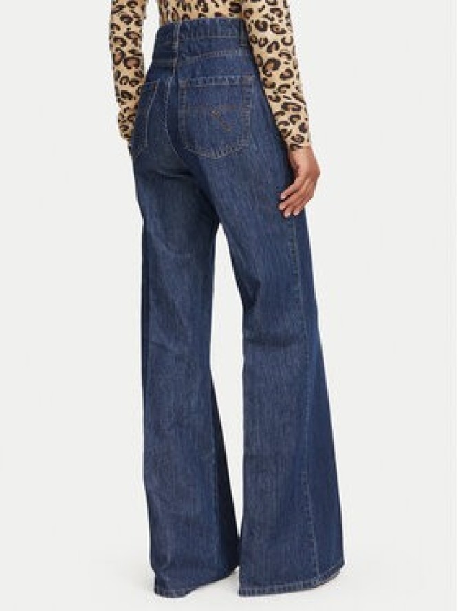 Marella Jeansy 2623186024200 Granatowy Wide Leg