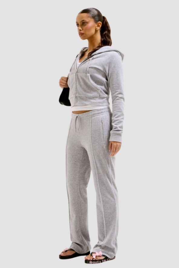 JUICY COUTURE Szara damska bluza Madison Hoodie, Rozmiar M