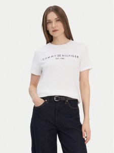 Tommy Hilfiger T-Shirt Logo WW0WW40276 Biały Regular Fit