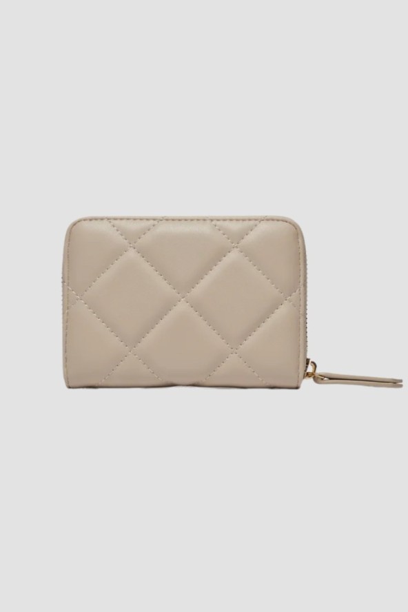 VALENTINO Beżowy średni damski portfel Ocarina Wallet