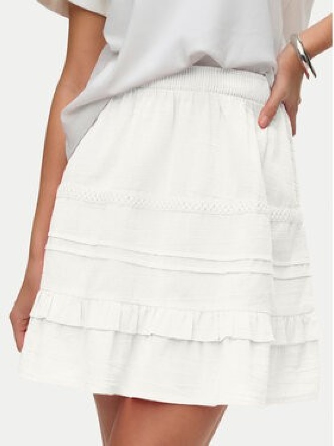 Vero Moda Spódnica mini Pretty 10325239 Biały Regular Fit