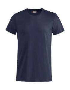 clique Basic-T Junior Koszulka junior z bawełny, ściągacz przy szyi – dark navy