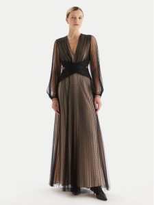 TWINSET Sukienka wieczorowa 252TT2021 Czarny Regular Fit