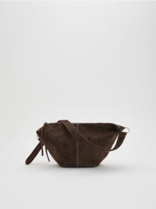 Torebka z imitacji zamszu - brązowy