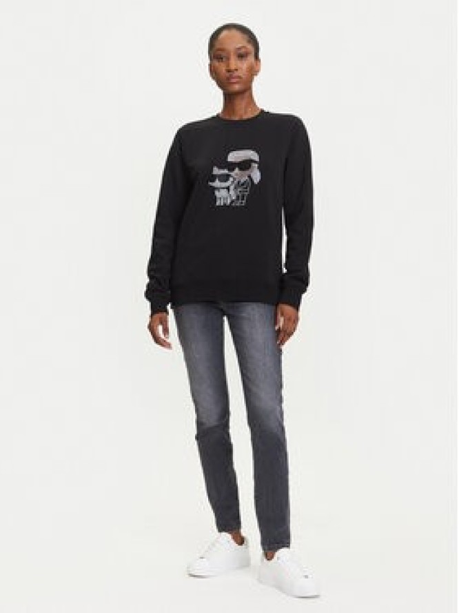 KARL LAGERFELD Bluza A3W20069 Czarny Regular Fit