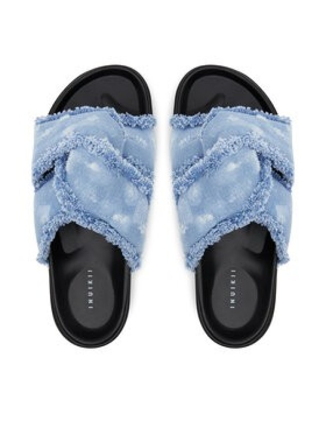 Inuikii Klapki Soft Crossed Jeans 70104-142 Błękitny