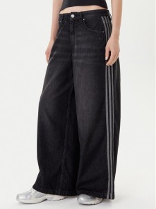 adidas Jeansy adicolor Denim Adilenium JV7453 Czarny Wide Leg