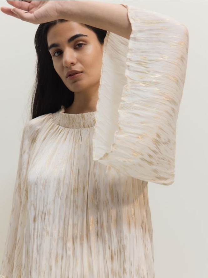 Bluzka z marszczeniami - wielobarwny