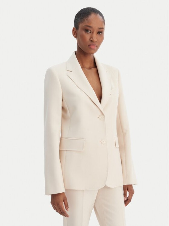 Weekend Max Mara Marynarka Uva 2615041061 Écru Slim Fit