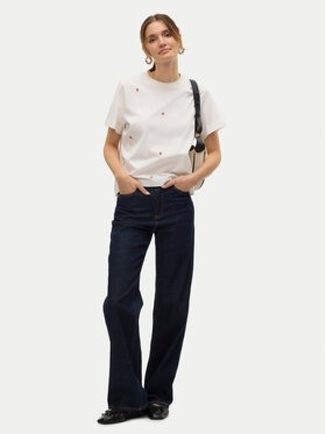 Vero Moda T-Shirt Solvei 10325318 Biały Regular Fit