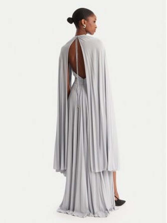 Elisabetta Franchi Sukienka wieczorowa AB-R13-51E2-V860 Srebrny Regular Fit