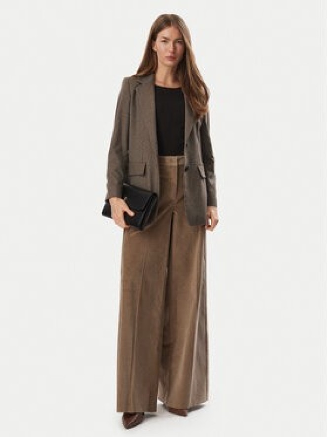 Marella Spodnie materiałowe Etre 2623136062 Brązowy jasny Wide Leg