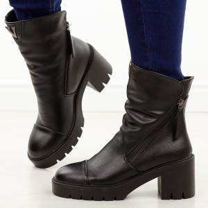 Czarne botki damskie Vinceza 58605