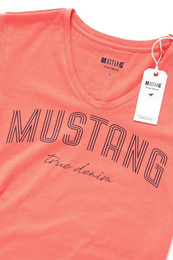 MUSTANG T SHIRT DAMSKI Alexia C Print Porcelain Rose 1009392 8204