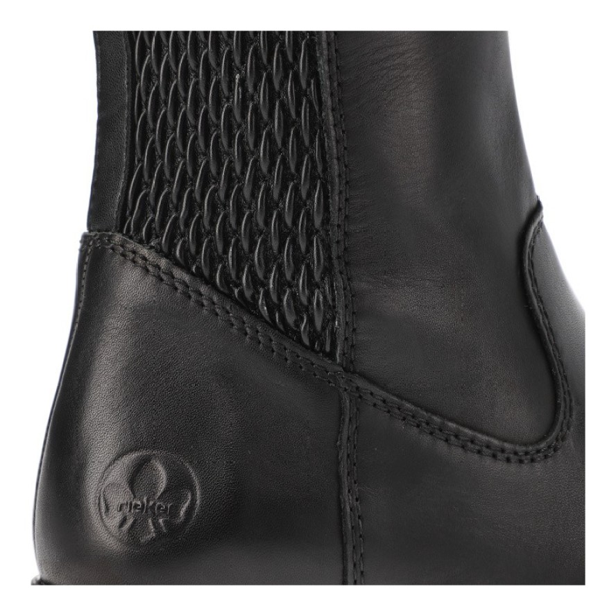 Czarne Kozaki Rieker Modne Obuwie Damskie