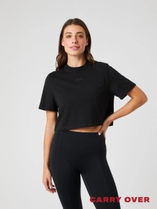 bjorn_borg STUDIO Oversized Cropped T‑shirt z recyklingowanego poliestru