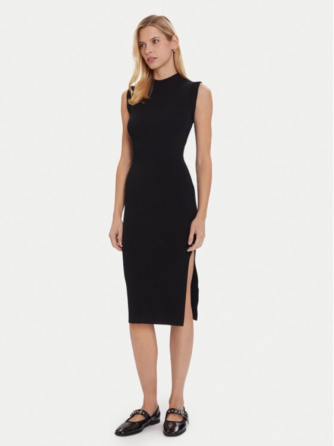 Morgan Sukienka dzianinowa 252-RMLISEA Czarny Slim Fit