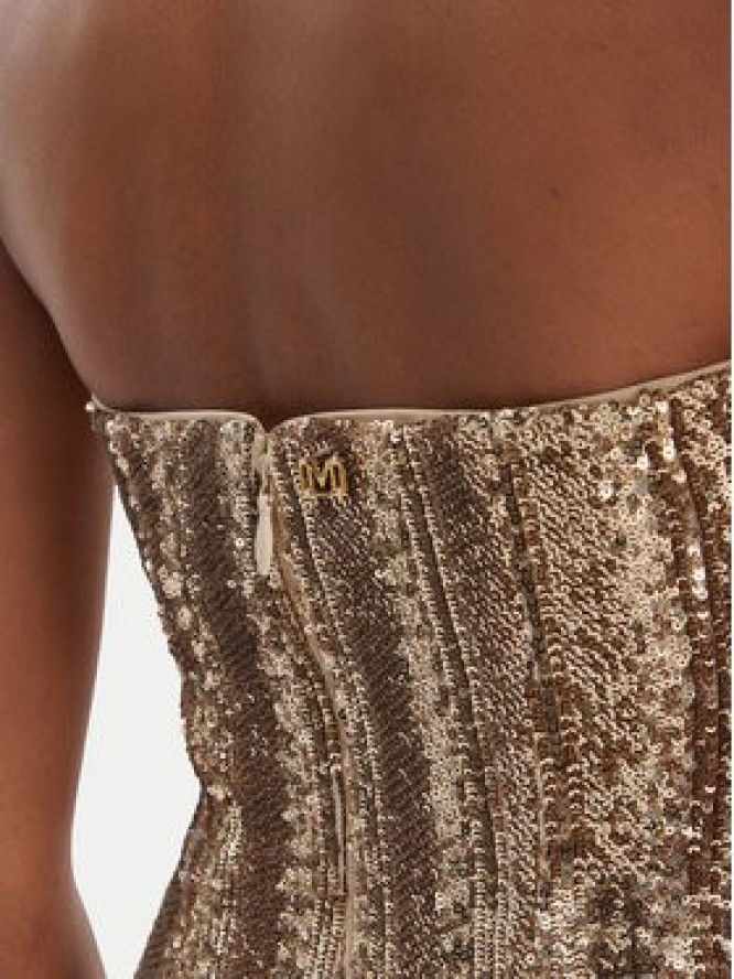 Marciano Guess Sukienka koktajlowa 6RGK00 6357A Złoty Slim Fit