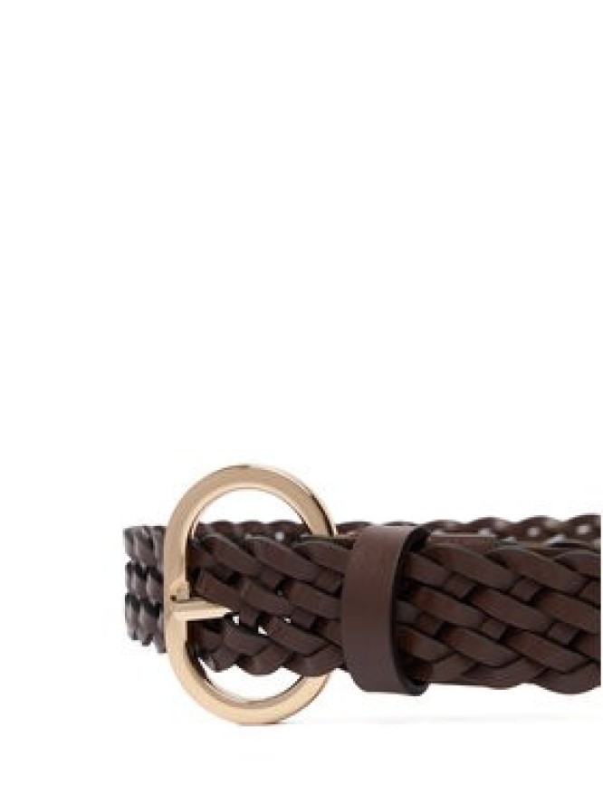 Tommy Hilfiger Pasek Damski Th Chic 2.5 Woven Leather AW0AW18111 Brązowy