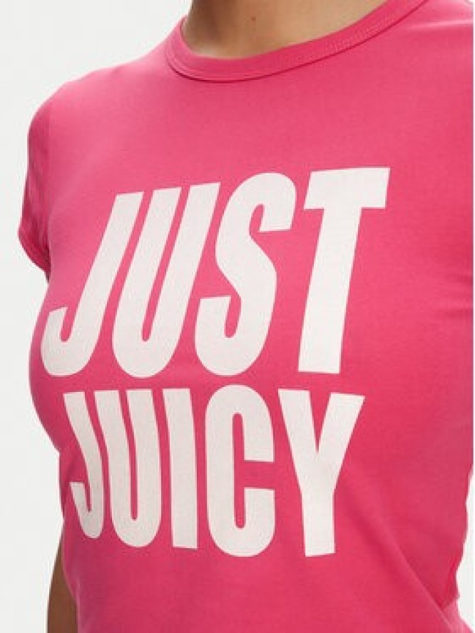 Juicy Couture T-Shirt Just Juicy JCGCT125040 Różowy Slim Fit